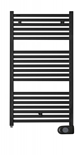 Sèche-serviettes électrique – Tweed noir – 500 W – 96,8 x 50 cm – Inertie fluide