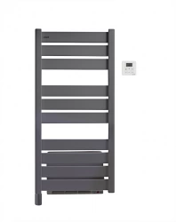 Sèche-serviettes électrique soufflant – Madras Air gris anthracite – 500 + 1000 W – 109,4 x 50 cm