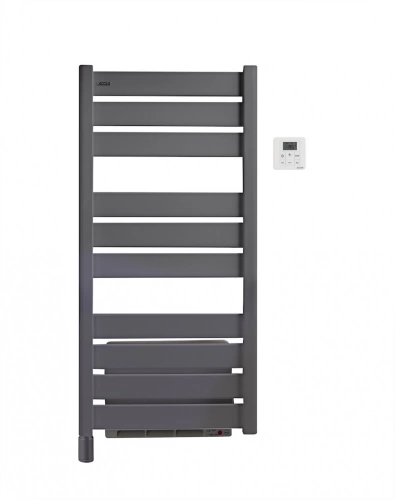 Sèche-serviettes électrique soufflant – Madras Air gris anthracite – 500 + 1000 W – 109,4 x 50 cm