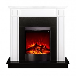Cheminée électrique – Adam & Corsica blanc – 1500 W – décorative & chauffante