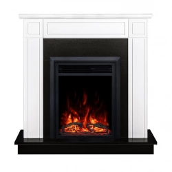 Cheminée électrique – Adam & Cris blanc – 1500 W – flamme multicolore + effet sonore