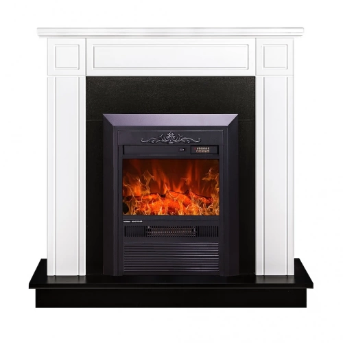 Cheminée électrique – Adam & Cristina blanc – 2000 W – flamme orange + timer