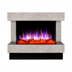 Cheminée électrique – Glow & Haiti 33 – 1500 W – Multicolore – Gris foncé