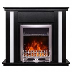Cheminée électrique – Gustavo & Galileo Silver – 2000 W – Flamme réglable – Thermostat