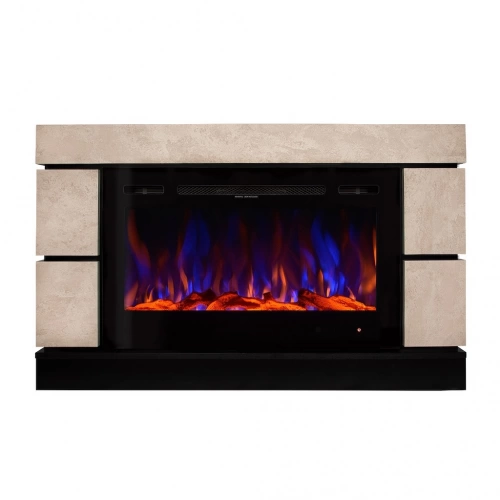 Cheminée électrique – Harmony & Adeli – 1500 W – Flamme multicolore – Bușteni & cristaux