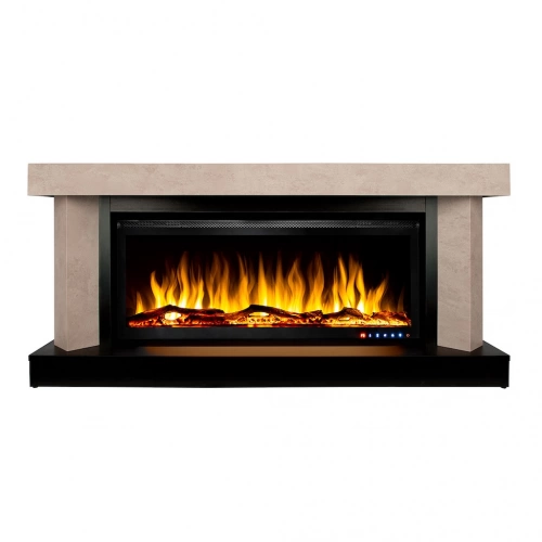 Cheminée électrique – Palermo Maxi & Schubert 42 – 1500W – Multicolore – Thermostat