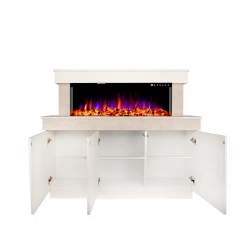 Cheminée électrique – Stefania & Dalas – 1500W – Blanc