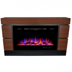 Cheminée électrique – Harmony & Adeli – 1500W – Flamme LED 3 couleurs – Wenge