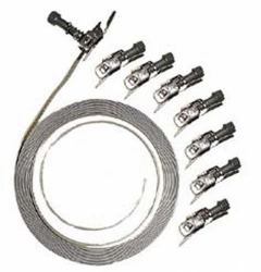 Collier feuillard acier inox 9 mm kit 3 m + 8 têtes basculantes