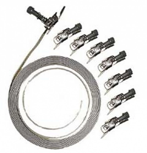 Collier feuillard acier inox 9 mm kit 3 m + 8 têtes basculantes