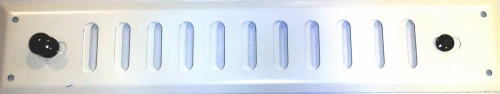 Grille d'aération aluminium laqué, L.24 x l.4.5 cm