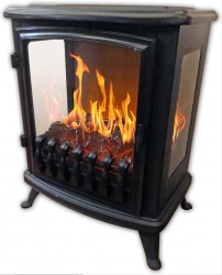 Cheminée électrique "Fire Glass" - noire