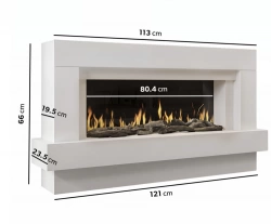 Cheminée électrique design 2000W Linéa