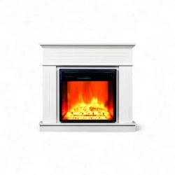 Cheminée électrique décorative – ALEGRE STRIPED – 1800W – LED - blanc