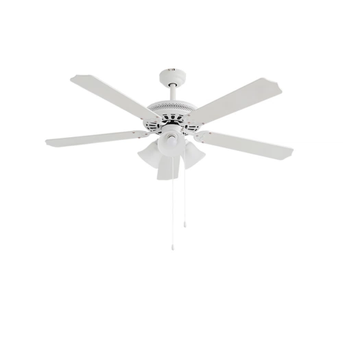 Ventilateur de plafond 132 cm blanc mat - 5 pales avec 3 éclairages E27