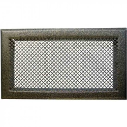 Grille de cheminée avec précadre 345 x 195 mm couleur laiton