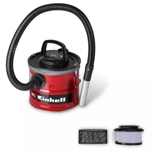 Aspirateur à cendres – 800 W – 170 mbar – Cuve métal 18 L – Tuyau 1 m – Filtration double