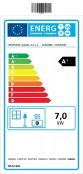 Poêle à granulés étanche Chrome 7 Dark-gold - 7 kW