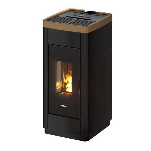 Poêle à granulés étanche Life 9 Bi-Flux  Dark-gold- 8,5 kW