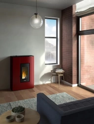 Poêle à granulés étanche Atrium 5 Bordeaux - 5 kW