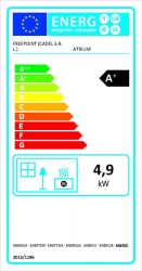 Poêle à granulés étanche Atrium 5 Bordeaux - 5 kW