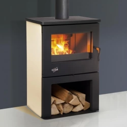 Poêle à bois Chinon anthracite - sable 8,5 kW