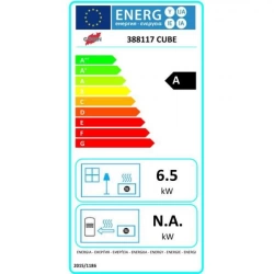 Poêle à bois Cube anthracite 6,5 kW