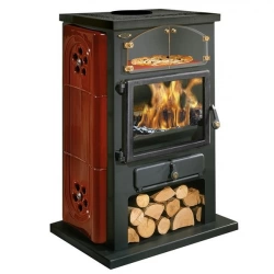 Poêle à bois vintage – Chamonix XXL – fonte et acier – régulation thermostatique – Ø180 mm