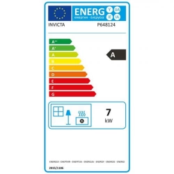 Poêle à bois BRIO SUR BANC - 7 kW - Rdt: 76% - B. 50 cm - 100% fonte - Anthracite