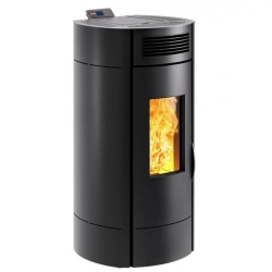 Poêle à granulés de bois Noir LODI 10 WiFi - 9,5 kW - Trémie 16,5 kg