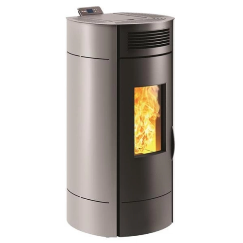 Poêle à granulés de bois Gris LODI 10 WiFi - 9,5 kW - Trémie 16,5 kg