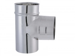 Coude en T pour raccordement de 90° d'angle - modèle TYRAL - inox 304 - double emboitement - Ø139