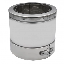 Adaptateur haut flexible isolé – Ø100 mm vers conduit pellets