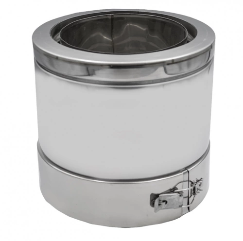 Adaptateur haut flexible isolé – Ø100 mm vers conduit pellets