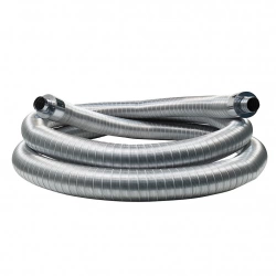 Conduit flexible isolé – Ø80/146 mm – Longueur 6 mètres – Double peau inox 316L – Isolant laine 25 mm – Extérieur aluminium
