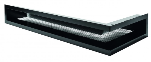 Grille de hotte d’angle noire – 500 x 110 x 500 mm