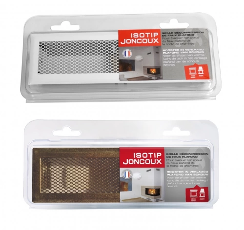 Grille d’air chaud standard blanche – 190 x 60 mm