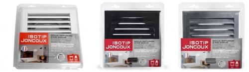 Grille d’air chaud à lamelles blanche – 200 x 200 mm