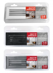 Grille d’air chaud à lamelles noire – 190 x 60 mm