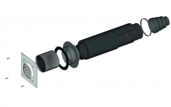 Kit entrée d’air étanche noir – Raccord Ø40/100 mm