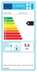 Poêle à bois Mino Trios 2.0 - 5 kW - acier noir - dessus acier noir