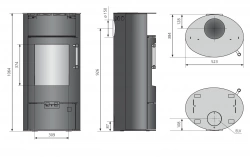 Poêle à bois Island 5 2.0 Acier Noir - Pierre Ollaire - 5 kW