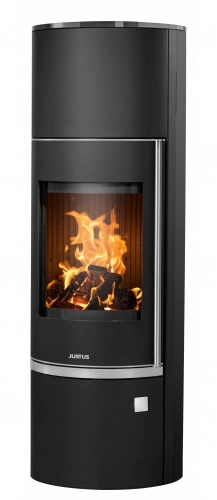 Poêle à bois Faro W+ 2.0 Acier Noir - Plaque de Recouvrement Verre - 7,0 kW
