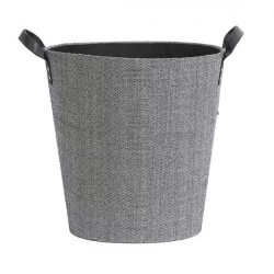 Panier à bûches et à granulés - Dama rond - gris