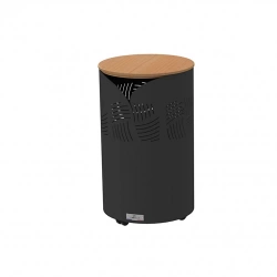 Coffre à granulés - Essentiel rond avec couvercle en bambou - Origine France