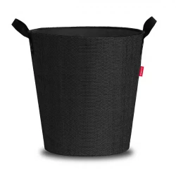 Panier à bûches et à granulés - Dama rond - noir
