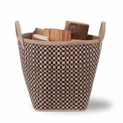 Panier à bûches et à granulés - Damier