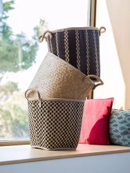 Panier à bûches et à granulés - Damier