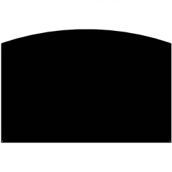 Plaque de sol - Demi-ronde noire - L.120xH.80 cm - Origine France