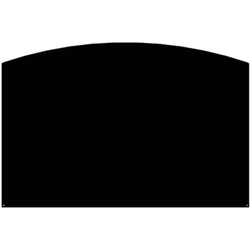 Plaque de sol - Demi-ronde noire - L.120xH.80 cm - Origine France